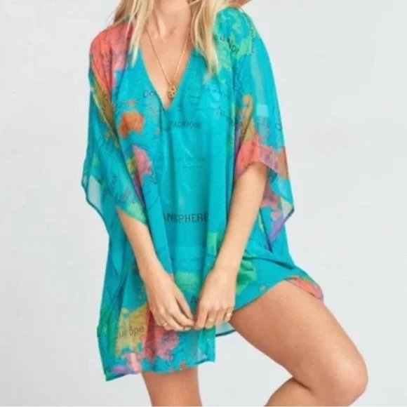 Show Me Your MuMu Turquoise Cover Up Kaftan - Picture 4 of 9